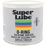 Super Lube O-Ring Silicone Grease - Non-Curing Silicone Compound - for O-Rings, Vacuum Systems & Valve Components - Heat Stable & Moisture Resistant - Translucent White - Canister - 14.1 oz (93016)