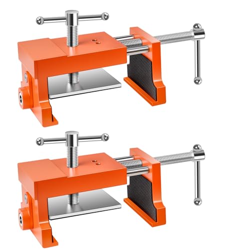Cabinet Clamps, Professional Wood Joinery Alignment Tool, Adjustable Panel Clamping System for Cabinet Building, 4-Point Positioning Clamps, 2 Pack, Orange