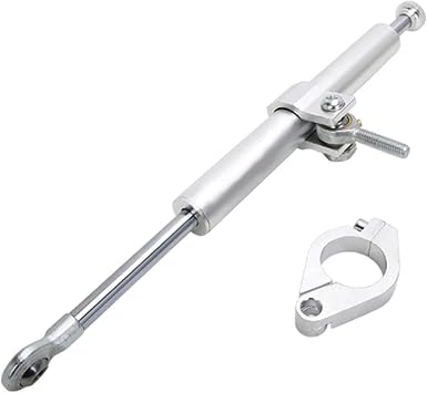 Universal Motorcycle Steering Damper Stabilizer, 13 Inch Aluminum | better stability, adjustable, fits Harley, Yamaha, most motorcycles, street, sport, road racing, without mounting bracket