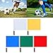 Kangnice Sports Referee Flags Stainsless Steel Hand Flags Training Sports Flags with Sponges Handle for Volleyballs Football