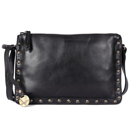 Image of Genuine Italian Leather Boho Studded Crossbody Shoulder Bag - Stylish, Durable, & Perfect for Everyday Use for women