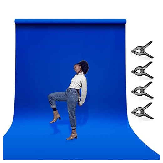 Green screen Blå Fotografi Bakgrund med Justerbart Stativ Muslin Tyg Chromakey Blåskärm med 4 Klipp för Photoshoot Screen Video Televison (Size : 3x3cm/10x10ft)
