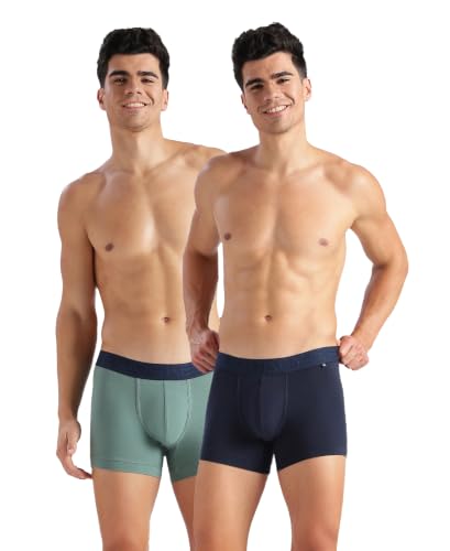 Image of Jockey US60 Men Super Combed Cotton Elastane Stretch Solid Trunk with Ultrasoft Waistband (Pack of 2)