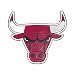 NBA Chicago Bulls Die Cut Color Automobile Emblem, 3.25" x 3.25", Red