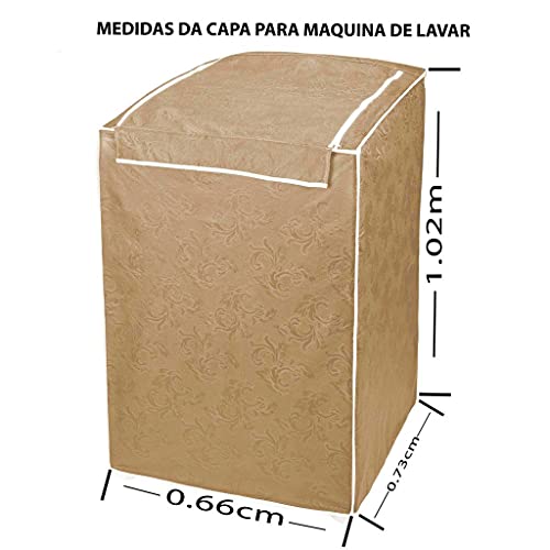 Capa Para Máquina De Lavar Roupas Adomes M3004 Tampa Com Zíper 12 A 16 Kg