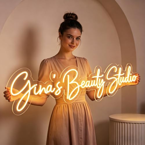 Image of Custom Neon Sign for Business, Custom Led Signs for Beauty, Nail Salon, Barber Shop- Personalized Led Neon Sign for Wall Decor to Elevate Your Branding