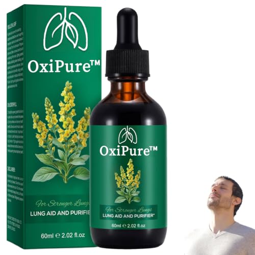 OxiPure Lungenreinigungs Tropfen Natürlich Königskerze Extrakt OxyPure Lungenreinigungstropfen OxiPure Tropfen Mullein Leaf Extract für Männer und Frauen (1 Stück)
