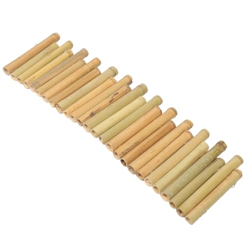 BESTonZON 白色長竹ポール使用ガーデンフェンス 耐候性屋外竹柵 柔軟設計可能 クライミング植物支え 目隠しと仕切りに