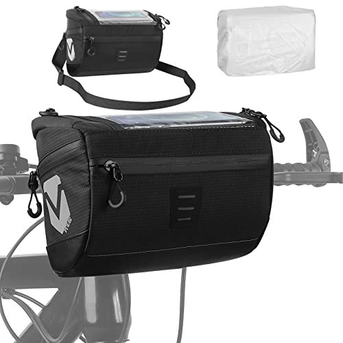 Sacoche pour guidon de vélo Vertast noir rangement cadre cycliste