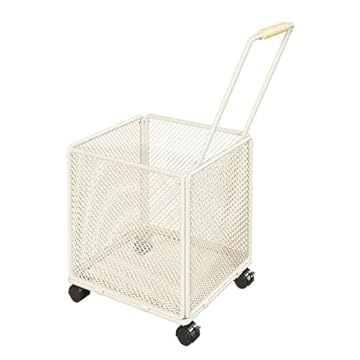 Colcolo Carrello della Spesa con Ruote Girevoli 360° Ampio E Resistente per Carichi Pesanti Ideale per E Il Trasporto in Casa E All'aperto, Bianco