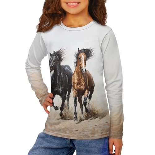 Girls Long Sleeve Shirts Athletic T Shirt Soft Gym Yoga Tees Fall Clothes