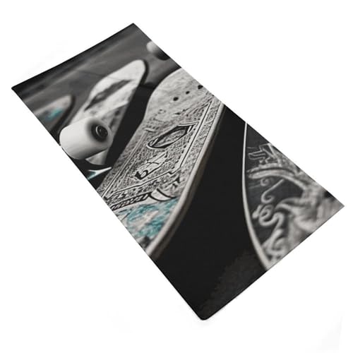 Serviette de bain microfibre 72x35 cm imprimée légère - 4