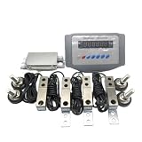 Kit de Balance pour Bétail Robust, 5000kg/11023lbs Balance Animale Électronique avec 4 Cellules de Charge Acier Allié, Indicateur Haute Précision pour Pesée Bovins, Porcs, Chèvres(0.5t)