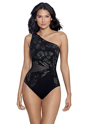 Miraclesuit Women's Swimwear Network News Minx Underwire One Shoulder One Piece Swimsuit