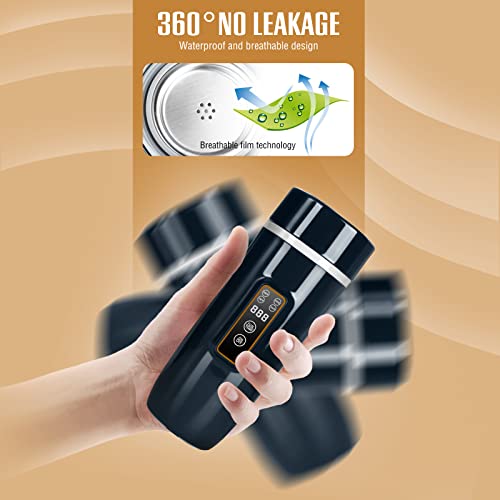 Travel Kettle Electric 304 Stainless Steel Small Portable Water Boilers For Travel Camping Hotel Mini Electric Kettle Portable Thermoses Insulated Bottles Smart Water Mugs,Plug In Heating Device #TOP3