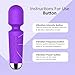 Handheld Cordless Mini Massager, Powerful Quiet with Waterproof, 20 Modes & 8 Speeds Vibration Wand for Back Neck Shoulders, Muscle Soreness Relief & Recovery (Purple)