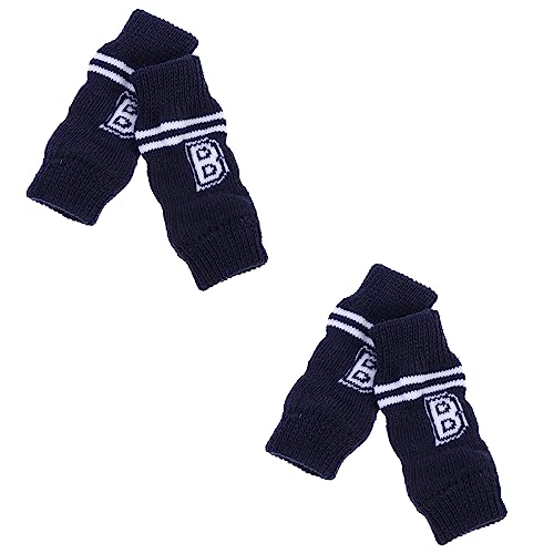 JOINPAYA 4Pcs Pet Leg Socks Non Slip Dog Leggings Cat Joint Protectors Comfortable Wear Resistant Material Cute Cartoon Design for All Seasons