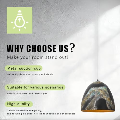 Suspension industrielle en métal vieilli avec sa corde ajustable - 7