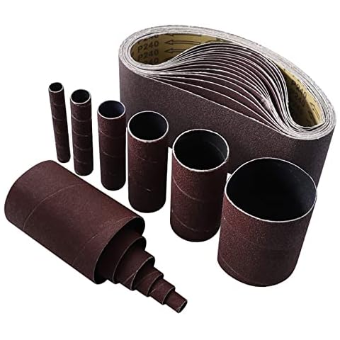 BIGP 100 x 610mm Cintas de Lijado de Óxido de Aluminio con Mangas de Lija Cover