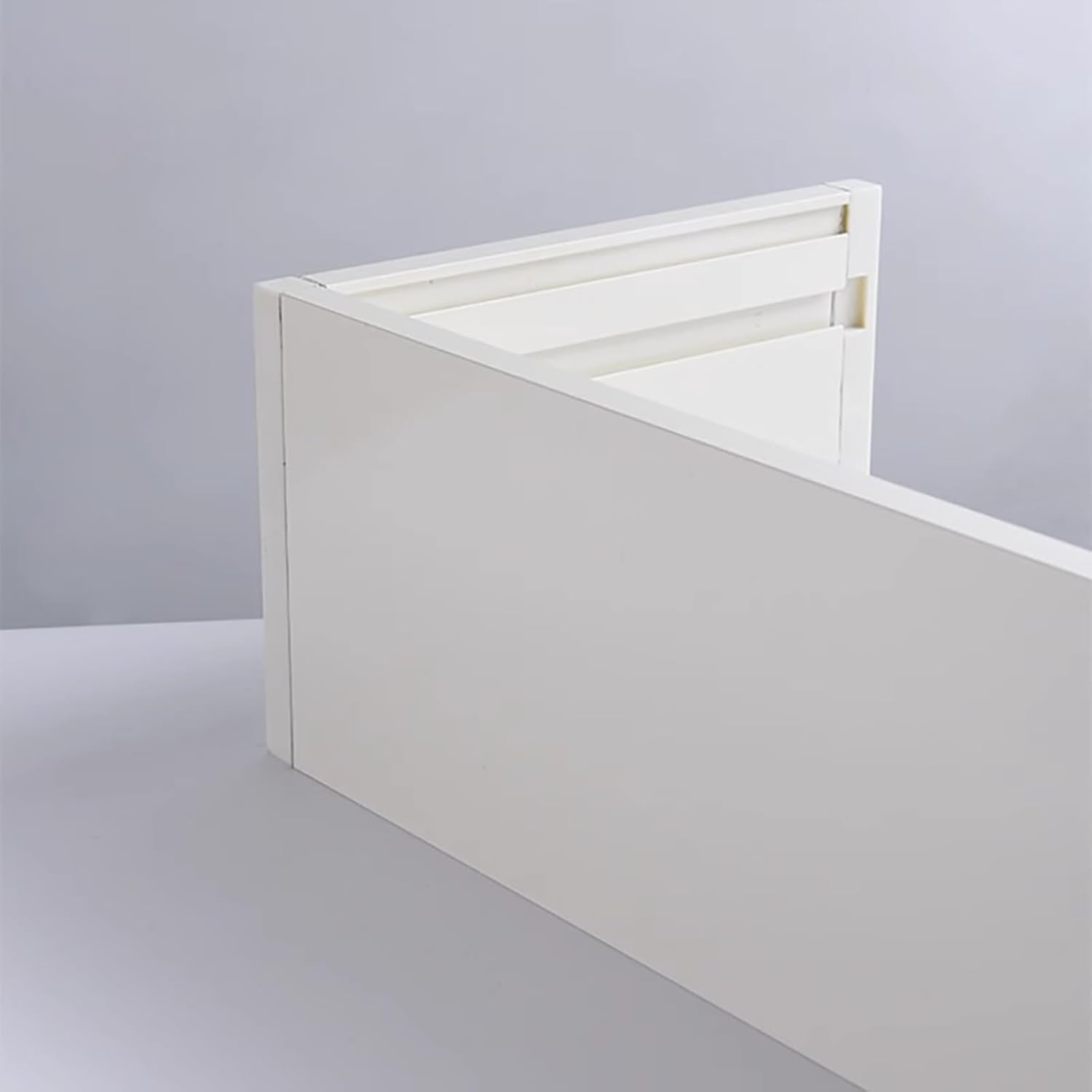 Single Curtain Rail Valance Box - Decorative Ceiling Mount Slide Rail Holder for Window Walls, 3.5m/11.5ft - Easy Install Pelmet Panel Without Tracks