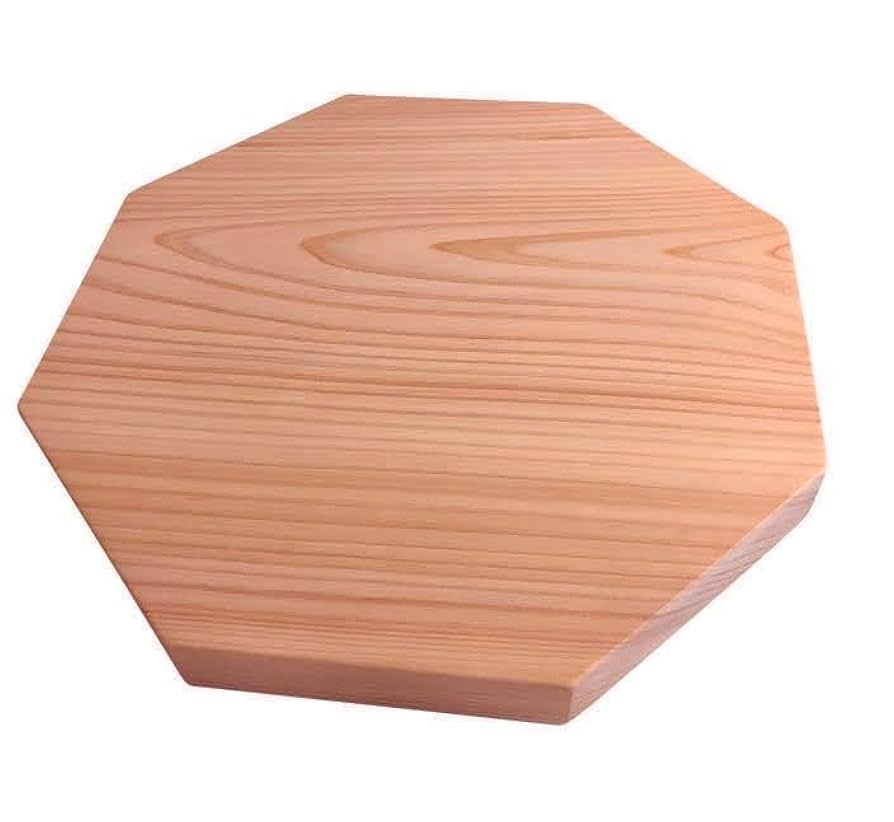 Amazon | 八角形のひのきまな板 28cm×28cm×3cm オイル仕上げ