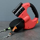 Doppelleine für 2 Hunde - 3 Meter, Einziehbare und Ausziehbare Hundeleine mit Lichtfunktion,...