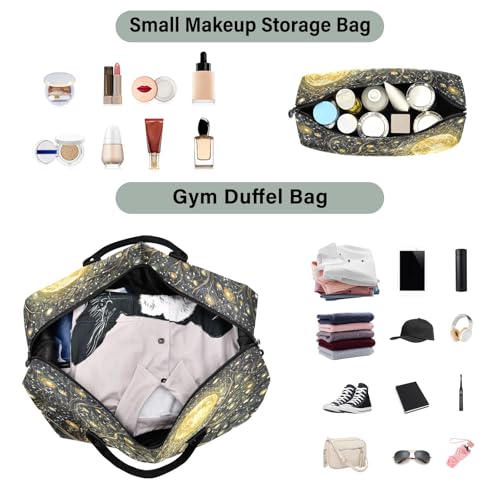 Weekender Bags Travel Duffel Gym Bag Dream Tree Carry on Overnight Tote Bag with Toiletry Bag for Airplane Travel Trip Gym Yoga4