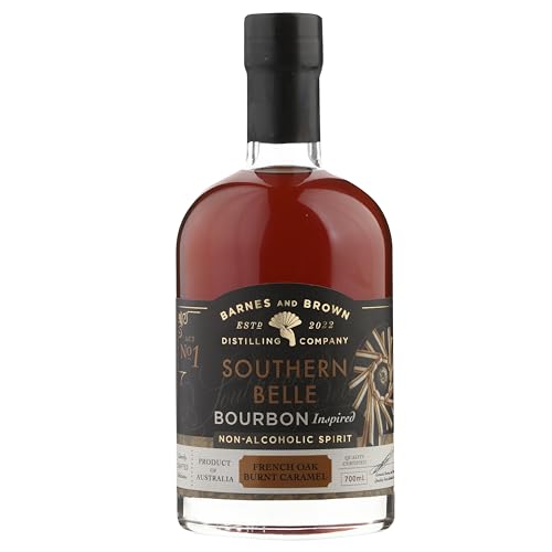 Barnes & Brown | Southern Belle Bourbon Style Non Alcoholic Spirit | Zero-Proof | Rich Oak Vanilla Notes | Premium Alcohol Free Mixer for Classic Serves | 700 mL