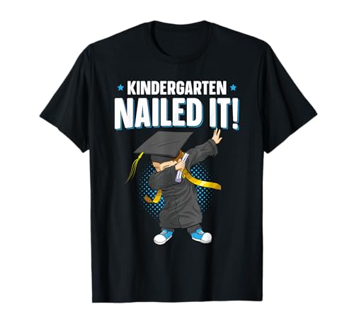 Dabbing Graduation Class of 2025 Boy Kindergarten Nailed It T-Shirt