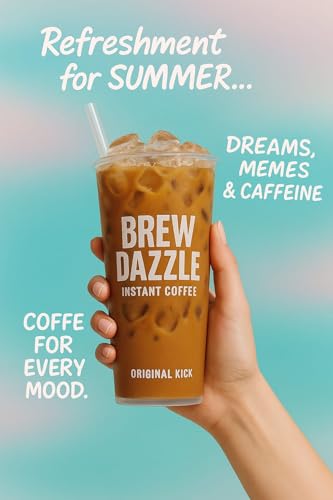 Image of BREW DAZZLE Butterscotch Coffee | Instant Coffee | Rich Flavour Taste & Strong Natural Delightful Coffee Granules | Hot & Cold Coffee Butterscotch Treat | 100% Arabica (50g)