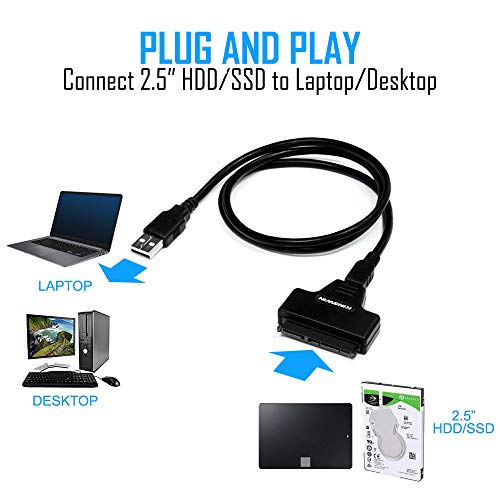 Kingwin USB 2.0 to SSD / SATA Adapter for 2.5 Inch Hard Drives. Support all 2.5” SSD & SATA Types Of Drives. Hot Plug & Play. Perfect Solution for Easily Access [Optimized for 2.5” SSD] - Thumbnail 5