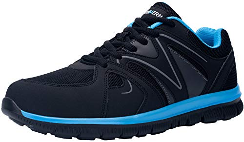LARNMERN Sicherheitsschuhe Damen Leicht Sportlich Schutz Stahlkappe Arbeitsschuhe Schuhe Atmungsaktiv Weiche Sohle 39 EU Schwarz Bleu Cover