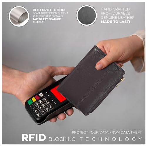 Image of Oak Leathers Wallet For Women Full Grain Leather - Small RFID Coin Purse Credit Card & ID Holder for Ladies,Bifold Wallets for Teenager | Small