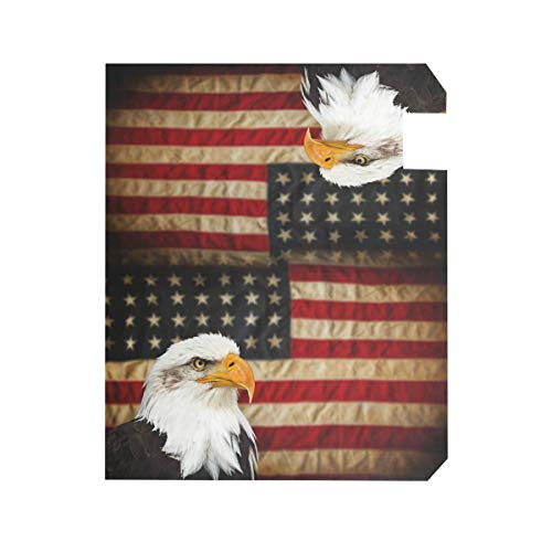 senya Magnetic Mailbox Cover Bald Eagle with American Flag Standard Sized