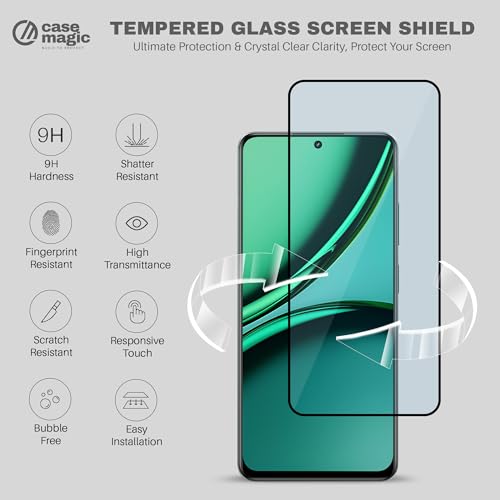 Image of case-magic Pack of 2 Tempered Glass for REALME C55 4G /C63 5G /C65 5G /C67 4G /5G / 11X5G / 12X5G / 12 LITE 5G /135G / V50 5G / V50S 5G / V60 / V60S 5G| Screen Protector for REALME NARZO 60X 5G /70X5G / N55 /N65 5G