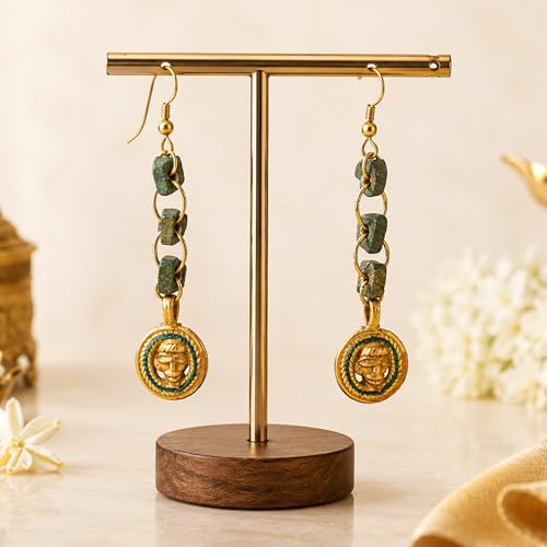 Image of Royal Queen & Empress Handcrafted Tribal Dhokra Earrings Collection for Women - Statement Ethnic Designs in Multiple Colours