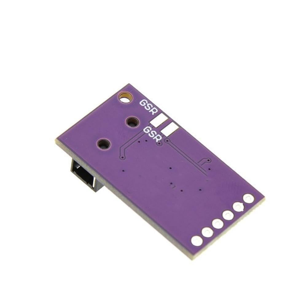 Dno view of the MCU-6701 GSR Skin Sensor Module, showing the two pads labeled 'GSR' for electrode connection.