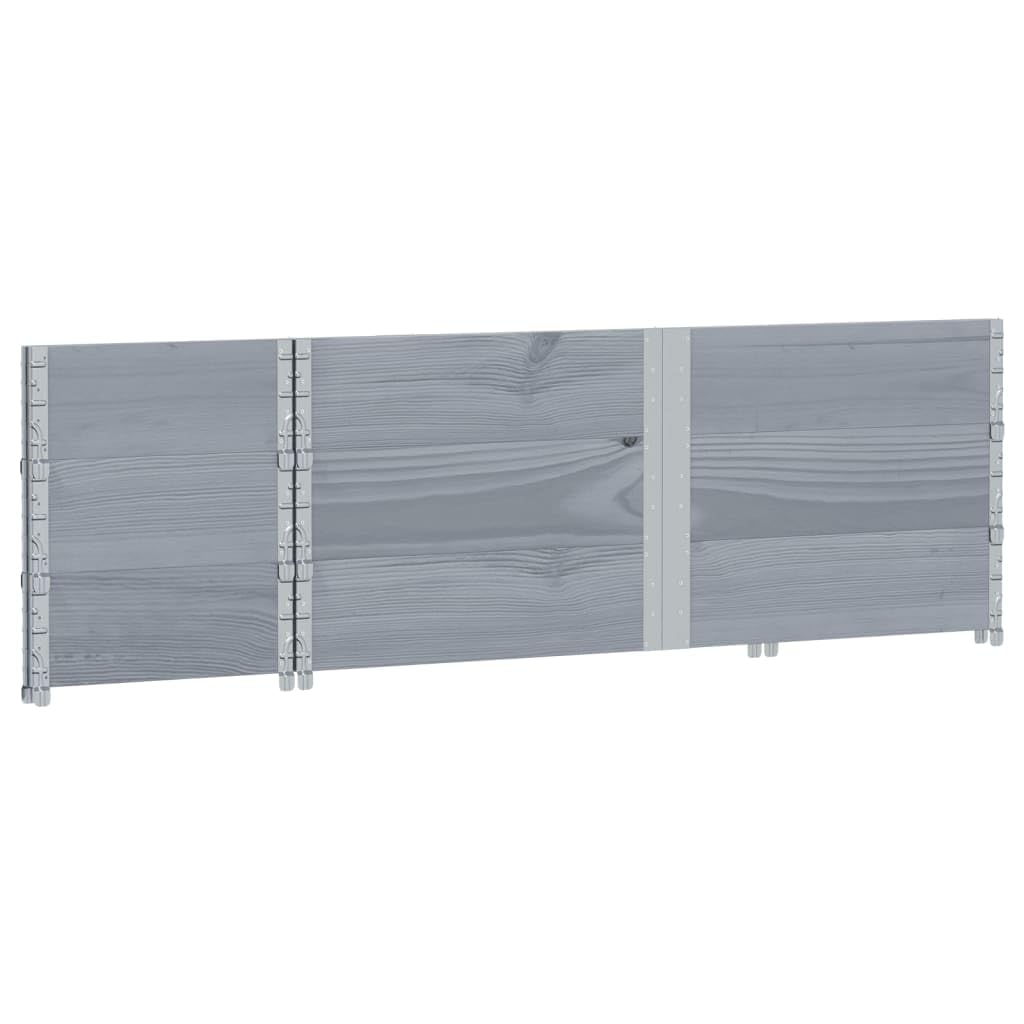 Hothingwell Blumenkasten, Grau, 150 x 50 cm, Massivholz, Kiefer