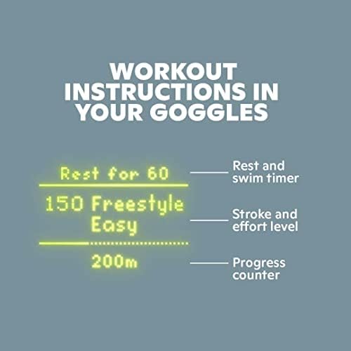 FORM Smart Swim Goggles with Free 1-Year Membership, Fitness Tracker with a See-Through Display That Shows Your Metrics While Swimming