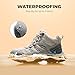 NORTIV 8 Women's Waterproof Hiking Boots Outdoor Trekking Mid Backpacking Mountaineering lightweight boots,Size 9W,Light Grey,SNHB2212W
