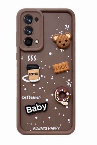 Image of Bintage Ball Bear| Donut| Milk Cake| Baby| Coffee Rubber Case Full Body & Camera Protection Back Cover Compatible for Mi Redmi 7 - Brown