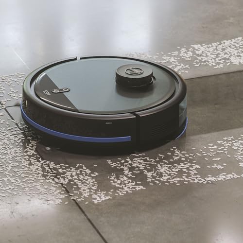 Hoover HG530H Robot Aspirateur Wet & Dry Aspire et Nettoie, Brosse XL, Grande Autonomie 90min, Puissant, Ultra Silencieux 68 dBA, Capteurs Anti Chute, Station de Recharge, Programmable, Application