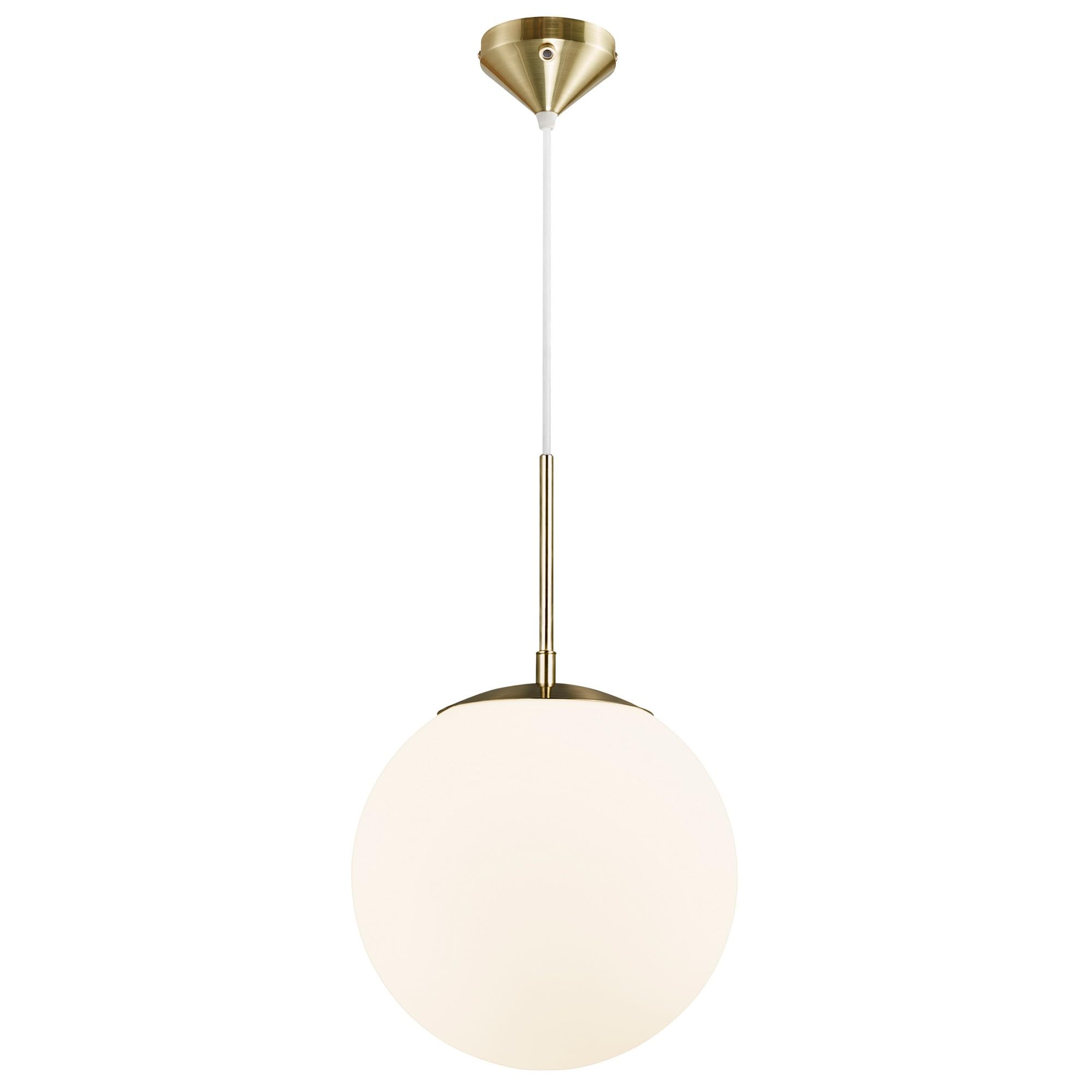 Nordlux Gold Grant Pendant Light Brass Glass Dining Room E27 Mains 25Cm
