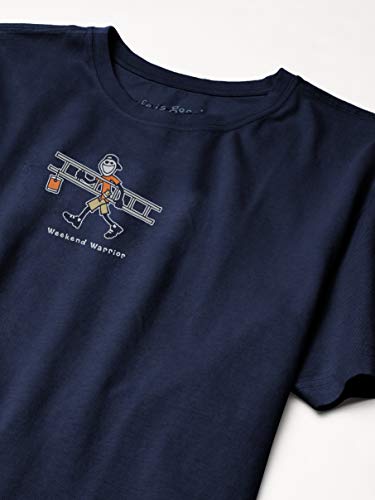 Life Is Good Men's Vintage Crusher Graphic T-Shirt, Weekend Warrior, Darkest Blue, Medium #TOP2