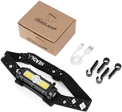 LED Headlamp Rechargeable, 2000LM Super Bright Head Light Waterproof Head Lamp with Red Flash Light, Adjustable Headlamp Flashlights for Adults & Kids, 7 Modes for Outdoor Camping Working Hiking