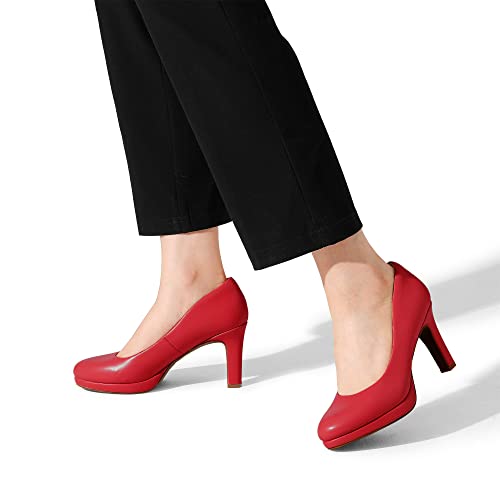 Image of DREAM PAIRS Women's Pumps Close Toe Low Heels Platform Heels Comfortable Office Work Dress Shoes for Women