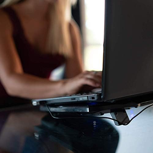 KLIM Pro - The Laptop Cooler for Professionals - Laptop PC Support - Easy to Carry - 10 to 15,6 - Extra USB port - New 2022 Version - Black