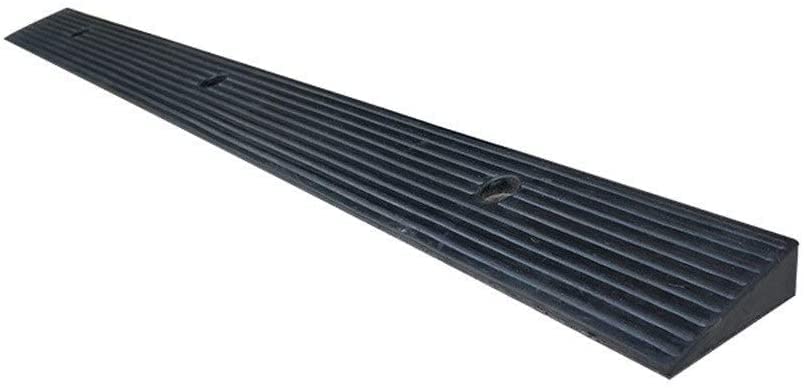 Rampe de seuil de 1 à 3 cm en caoutchouc noir pour fauteuil roulant