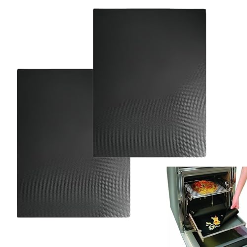 2 Pcs Oven Liner,40x50cm Oven Liners for Fan Assisted Ovens for Bottom,Reusable, Washable,Duty Teflon Oven Liners for Most Ovens Cookers