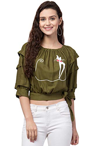 fabitto Layered Half Short Top for Womens/Girls-picture-56